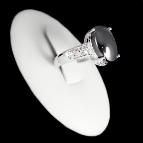 انگشتر حدید صینی نقره زنانه طرح مونیکا + حکاکی