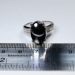 انگشتر حدید صینی نقره زنانه طرح مونیکا + حکاکی - Image 2