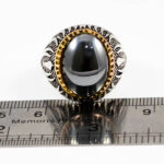 انگشتر حدید صینی نقره مردانه طرح ذوالفقار + حکاکی - Image 6