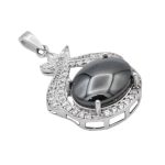 گردنبند حدید صینی زنانه نقره طرح یاسمینا+ حکاکی