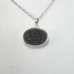 گردنبند یشم نقره دست ساز طرح آیت الکرسی+حرز امام جواد (ع) +تربت امام حسین (ع) - Image 2