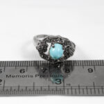 انگشتر فیروزه نیشابوری نقره زنانه طرح الارا - Image 2