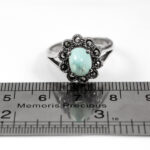 انگشتر فیروزه نیشابوری نقره زنانه طرح هلا - Image 2