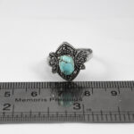 انگشتر فیروزه نیشابوری نقره زنانه طرح مهرای - Image 2