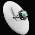 انگشتر فیروزه نیشابوری نقره زنانه طرح هلا