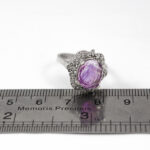 انگشتر آمیتیست الماس تراش نقره زنانه طرح عفیفه - Image 2