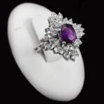 انگشتر نقره زنانه طرح مارال با سنگ آمیتیست