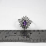 انگشتر نقره زنانه طرح حلما با سنگ آمیتیست - Image 2