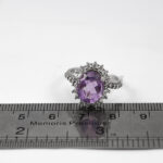 انگشتر نقره زنانه طرح آلما با سنگ آمیتیست - Image 2