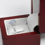 انگشتر عقیق کبود یمنی نقره مردانه و زنانه طرح بهشاد + حرز امام جواد (ع) - Image 4