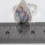 انگشتر عقیق شجر نقره مردانه و زنانه دست ساز طرح مثلثی لاوان +حرز امام جواد (ع) +تربت امام حسین (ع) - Image 2