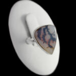 انگشتر عقیق شجر نقره مردانه و زنانه دست ساز طرح مثلثی لاوان +حرز امام جواد (ع) +تربت امام حسین (ع)