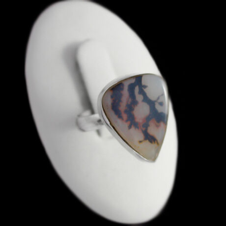 انگشتر عقیق شجر نقره مردانه و زنانه دست ساز طرح مثلثی لاوان +حرز امام جواد (ع) +تربت امام حسین (ع)