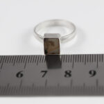 انگشتر عقیق شجر زنانه نقره دست ساز طرح سیلونا +حرز امام جواد (ع) +تربت امام حسین (ع) - Image 2