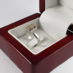 انگشتر عقیق شجر زنانه نقره دست ساز طرح سیلونا +حرز امام جواد (ع) +تربت امام حسین (ع) - Image 3