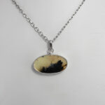 گردنبند عقیق شجر نقره دست ساز طرح رستا+حرز امام جواد (ع) +تربت امام حسین (ع) - Image 3