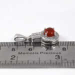 گردنبند عقیق سرخ یمنی نقره زنانه طرح داملا - Image 2