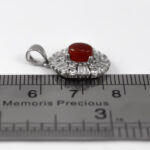 گردنبند عقیق سرخ یمنی نقره زنانه طرح مهرک - Image 2