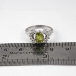 نیم ست زبرجد الماس تراش نقره زنانه طرح ری را - Image 3