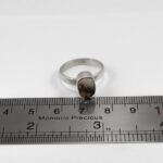 انگشتر عقیق شجر زنانه نقره دست ساز طرح آلا +حرز امام جواد (ع) +تربت امام حسین (ع) - Image 3