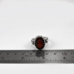 انگشتر نقره مردانه طرح مهراد با سنگ گارنت الماس تراش - Image 3