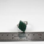 انگشتر عقیق سبز مردانه نقره طرح شمسه خدایا شکرت - Image 3