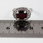 انگشتر گارنت اصل نقره زنانه طرح کارولین - Image 3