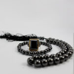 انگشتر نقره مردانه طرح ثاقب با سنگ حدید صینی+حکاکی - Image 6