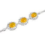 دستبند شرف الشمس نقره زنانه طرح سیماران + حکاکی