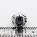 انگشتر حدید صینی نقره دست ساز مردانه طرح فاخر دور چنگ + حکاکی - Image 5