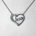 گردنبند فانتزی دخترانه نقره طرح عشق - Image 3