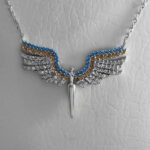 گردنبند فانتزی دخترانه نقره طرح فرشته - Image 3