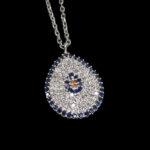 گردنبند فانتزی دخترانه نقره طرح فانتزی اشک - Image 4