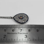 گردنبند فانتزی دخترانه نقره طرح فانتزی اشک - Image 2