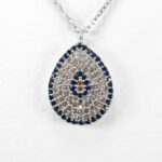 گردنبند فانتزی دخترانه نقره طرح فانتزی اشک - Image 3