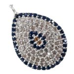 گردنبند فانتزی دخترانه نقره طرح فانتزی اشک