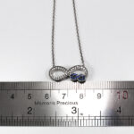 گردنبند فانتزی دخترانه نقره طرح دو بینهایت - Image 3