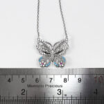 گردنبند فانتزی دخترانه نقره طرح پروانه - Image 2