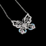 گردنبند فانتزی دخترانه نقره طرح پروانه