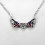 گردنبند فانتزی دخترانه نقره طرح بال عشق - Image 3