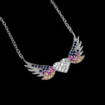 گردنبند فانتزی دخترانه نقره طرح بال عشق