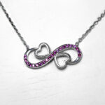 گردنبند فانتزی دخترانه نقره طرح عشق بی‌نهایت - Image 3