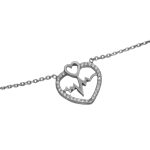 گردنبند فانتزی دخترانه نقره طرح فانتزی ضربان