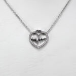 گردنبند فانتزی دخترانه نقره طرح فانتزی ضربان - Image 3