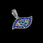 گردنبند فانتزی دخترانه نقره طرح چشم