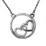 گردنبند فانتزی دخترانه نقره طرح دلبرانه