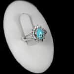 انگشتر فیروزه نیشابوری نقره زنانه طرح ایناز