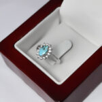 انگشتر فیروزه نیشابوری نقره زنانه طرح ایناز - Image 2