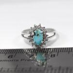 انگشتر فیروزه نیشابوری نقره زنانه طرح ایناز - Image 3