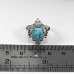 انگشتر فیروزه نیشابوری نقره زنانه طرح آبرنگ ۱ - Image 2